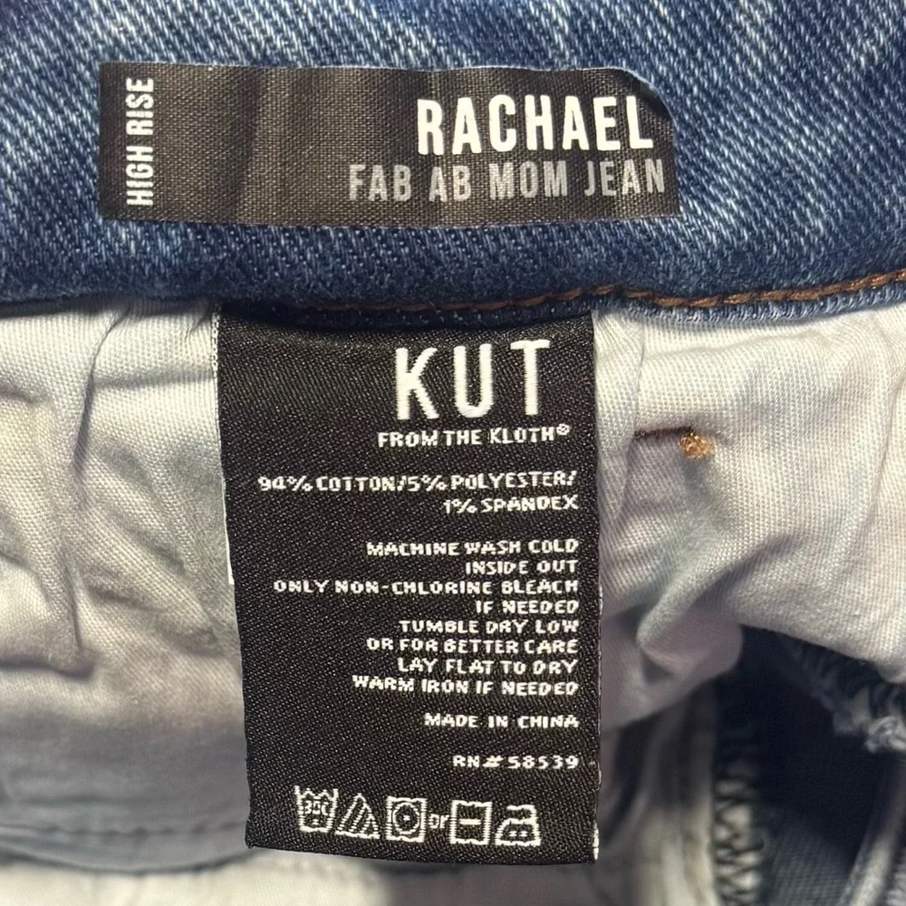 Kut From The Kloth | Women’s High Rise Rachel Fab Mom Jean Size 12 - Picture 10 of 10
